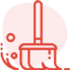 Broom icon representing standard cleaning